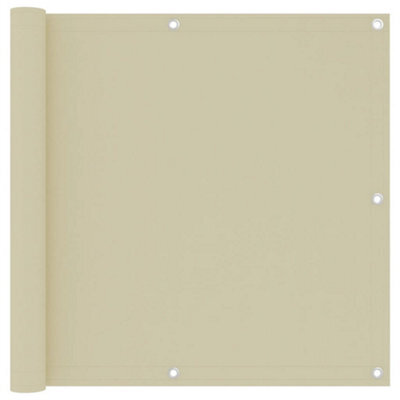 Berkfield Balcony Screen Cream 90X300 Cm Oxford Fabric - image 1