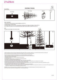 Shatchi 6 Feet Pre-Lit Led Light Snowy Brown Snow Christmas Decoration Festive Twig Tree 180Cm - thumbnail 5