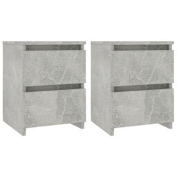 Berkfield Bedside Cabinets 2 Pcs Concrete Grey 30X30X40 Cm Engineered Wood - thumbnail 2