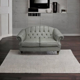 Chesterfield 2 Seater Stella Ice Leather Sofa Settee Bespoke In Victoria Style - thumbnail 2