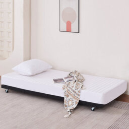 Reinforced Beds, Walton Trundle Bed, 90X185Cm, Black, Trundle With Castors, Exclusive Product - thumbnail 2