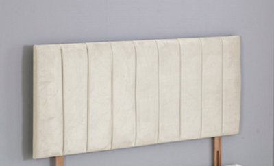 Comfy Deluxe 6Ft Superking 20Inch Cream Plush 9 Panel Headboard