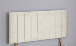 Comfy Deluxe 6Ft Superking 20Inch  Cream  Plush 9 Panel Headboard