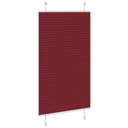 Berkfield Pleated Blind Bordeaux Red 80X150 Cm Fabric Width 79.4 Cm Polyester - thumbnail 4
