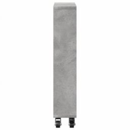 Berkfield Narrow Storage Trolley Concrete Grey 48X13X68 Cm Engineered Wood - thumbnail 5