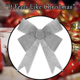 Tinsel Bow Christmas Decoration X 1 37Cm X 49Cm X 13Cm Silver - thumbnail 7