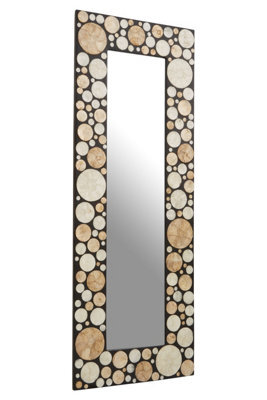 Orsina Large Black White And Gold Wall Mirror - image 1