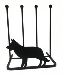Poppy Forge 2 Pair Boot Rack - Alsatian - Steel - L29 X W39 X H48 Cm - Black