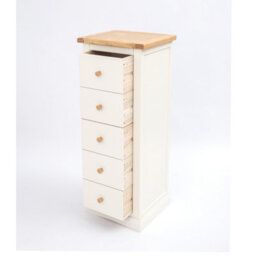 Cabinet Bits Castelli 5 Drawer Narrow Chest Of Drawers Wood Knob - thumbnail 4