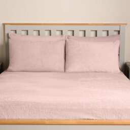 OHS Teddy Fleece Pillowcase Cover Bedding Set 2 X Thermal, 50 X 75Cm - Blush - thumbnail 3