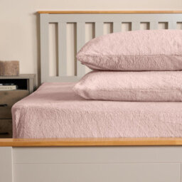 OHS Teddy Fleece Pillowcase Cover Bedding Set 2 X Thermal, 50 X 75Cm - Blush - thumbnail 1