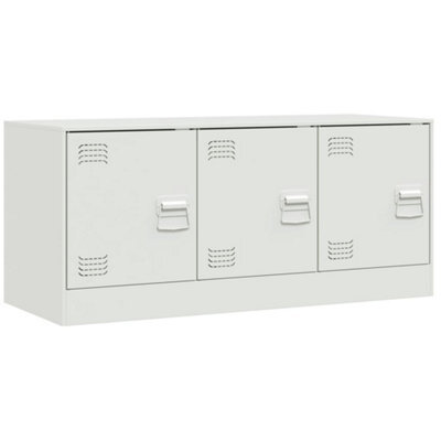 Berkfield Sturdy Tv Cabinet White 99X39X44 Cm Steel - image 1