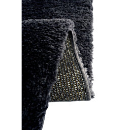 Melrose Super Soft Venus Shaggy Snuggly Plain Black Area Rug 160/230Cm - thumbnail 4