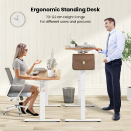 Costway 140 X 60Cm Electric Standing Desk Home Office Computer Desk W/ 3 Memory Heights - thumbnail 5
