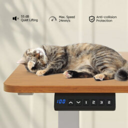 Costway 140 X 60Cm Electric Standing Desk Home Office Computer Desk W/ 3 Memory Heights - thumbnail 7