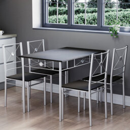 Lassic Vida Designs Roslyn 4 Seater Dining Set, Black