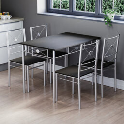 Lassic Vida Designs Roslyn 4 Seater Dining Set, Black - thumbnail 2