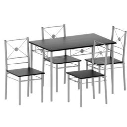 Lassic Vida Designs Roslyn 4 Seater Dining Set, Black - thumbnail 7