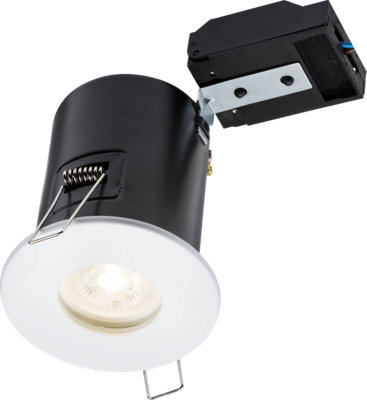 Luminosa Lighting Luminosa Fixed Gu10 Fire-Rated Downlight - White 230V Ip65 35W - image 1