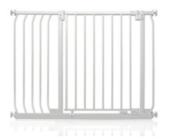 Safetots Elite Pressure Safety Gate, 98Cm - 107Cm, Matt White, Pressure Fit Stair Gate - thumbnail 1