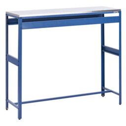 Beliani 2 Piece Outdoor Kitchen Set With Bar Table Maenza Metal Blue - thumbnail 4