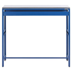 Beliani 2 Piece Outdoor Kitchen Set With Bar Table Maenza Metal Blue - thumbnail 5