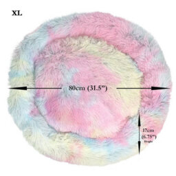 Actiaspet Fluffy Pet Bed Donut Rainbow Xl - thumbnail 5