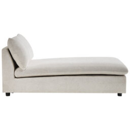 Beliani Chaise Longue Vizille Fabric Off-White - thumbnail 4