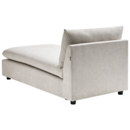 Beliani Chaise Longue Vizille Fabric Off-White - thumbnail 5