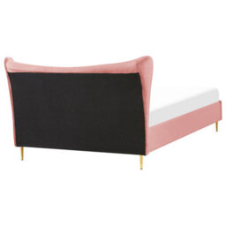 Beliani Bed Velvet Chaleix 160 X 200 Cm (Eu King Size) Peach Pink - thumbnail 6