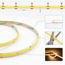 Wood Panel Co Cob Led Strip Lights 3000K 2M Dimmable, Cuttable And Flexible - thumbnail 3