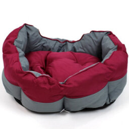 Actiaspet Burgundy/grey Waterproof Dog Bed Small - thumbnail 6