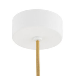 Luminosa Lighting Luminosa Almiros Globe Pendant Ceiling Light White-Brown (Marble Colour), Cream White, Gold Wire - thumbnail 5