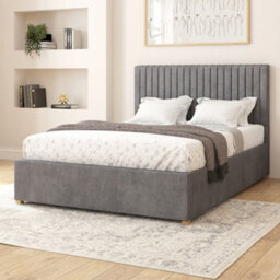Aspire Grant Electric Adjustable Bed Upholstered With Pocket Sprung Mattress Uk Made, Plush Steel, Size Double - thumbnail 1