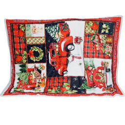 Gr8 Home Christmas Patchwork Fleece Blanket Large Festive Xmas Flannel Throw 150 X 200Cm - thumbnail 2