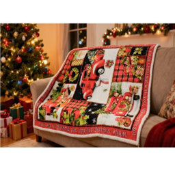 Gr8 Home Christmas Patchwork Fleece Blanket Large Festive Xmas Flannel Throw 150 X 200Cm - thumbnail 5