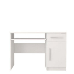 Arte Sleek White Matt Computer Desk H760mm W1100mm D500mm - Efficient Workspace For Modern Homes - thumbnail 4