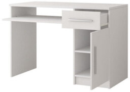 Arte Sleek White Matt Computer Desk H760mm W1100mm D500mm - Efficient Workspace For Modern Homes - thumbnail 2