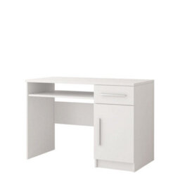 Arte Sleek White Matt Computer Desk H760mm W1100mm D500mm - Efficient Workspace For Modern Homes - thumbnail 1