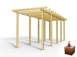 Edecks Royal Walkway Wooden Garden Pergola (W 2400mm X D 7200mm) With Bolt Down Anchors (2.7M) - thumbnail 4