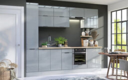 Impact Furniture Kitchen Wall Unit 600mm Extractor Fan Hood Housing Cabinet Modern Grey High Gloss Star - thumbnail 5