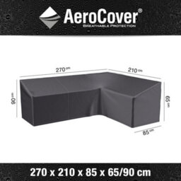 Pacific Lifestyle Platinum Aerocover Left L-Shape Sofa Garden Furniture Rip-Stop Polyester Cover W270Xd210Xh90Cm - thumbnail 1
