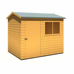 Shire Lewis 8 X 6 Feet Single Door Reverse Apex Style D Shed - L196.3 X W251.4 X H212.7 Cm - thumbnail 3