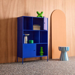 Sweeek - Industrial Metal Storage Cabinet With 6 Compartments Blue 80X35X125 Cm - Oklahoma - thumbnail 7