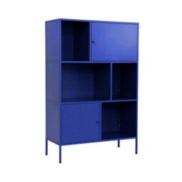 Sweeek - Industrial Metal Storage Cabinet With 6 Compartments Blue 80X35X125 Cm - Oklahoma - thumbnail 2