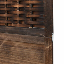 Vidaxl Room Divider 5 Panels Dark Brown Solid Wood Paulownia - thumbnail 6
