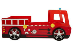 Orsina Realistic Kids Red Fire Engine Bed, Imaginative Toddler Bed For Kids, Firefighter Motifs Design Children Bed - thumbnail 4