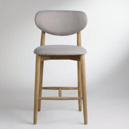 Where Saints Go Ltd Eve Counter Stool, Grey Fabric And Natural Brushed Elm By Where Saints Go - thumbnail 6