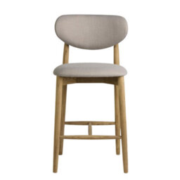 Where Saints Go Ltd Eve Counter Stool, Grey Fabric And Natural Brushed Elm By Where Saints Go - thumbnail 4