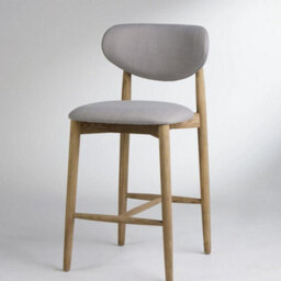 Where Saints Go Ltd Eve Counter Stool, Grey Fabric And Natural Brushed Elm By Where Saints Go - thumbnail 9